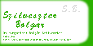 szilveszter bolgar business card